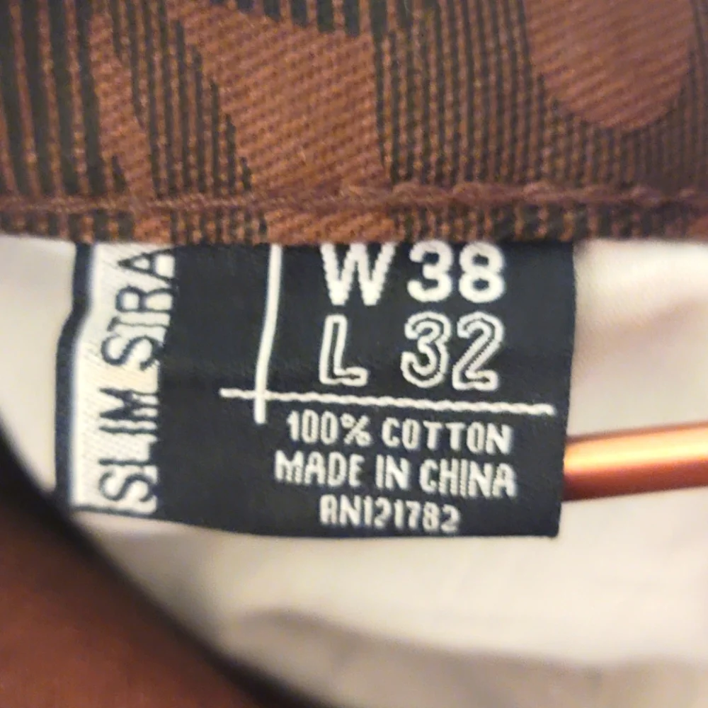Brown Camoflauge Jeans Slim Straight Urban Camo Denim Pants Casual Mens Large 38